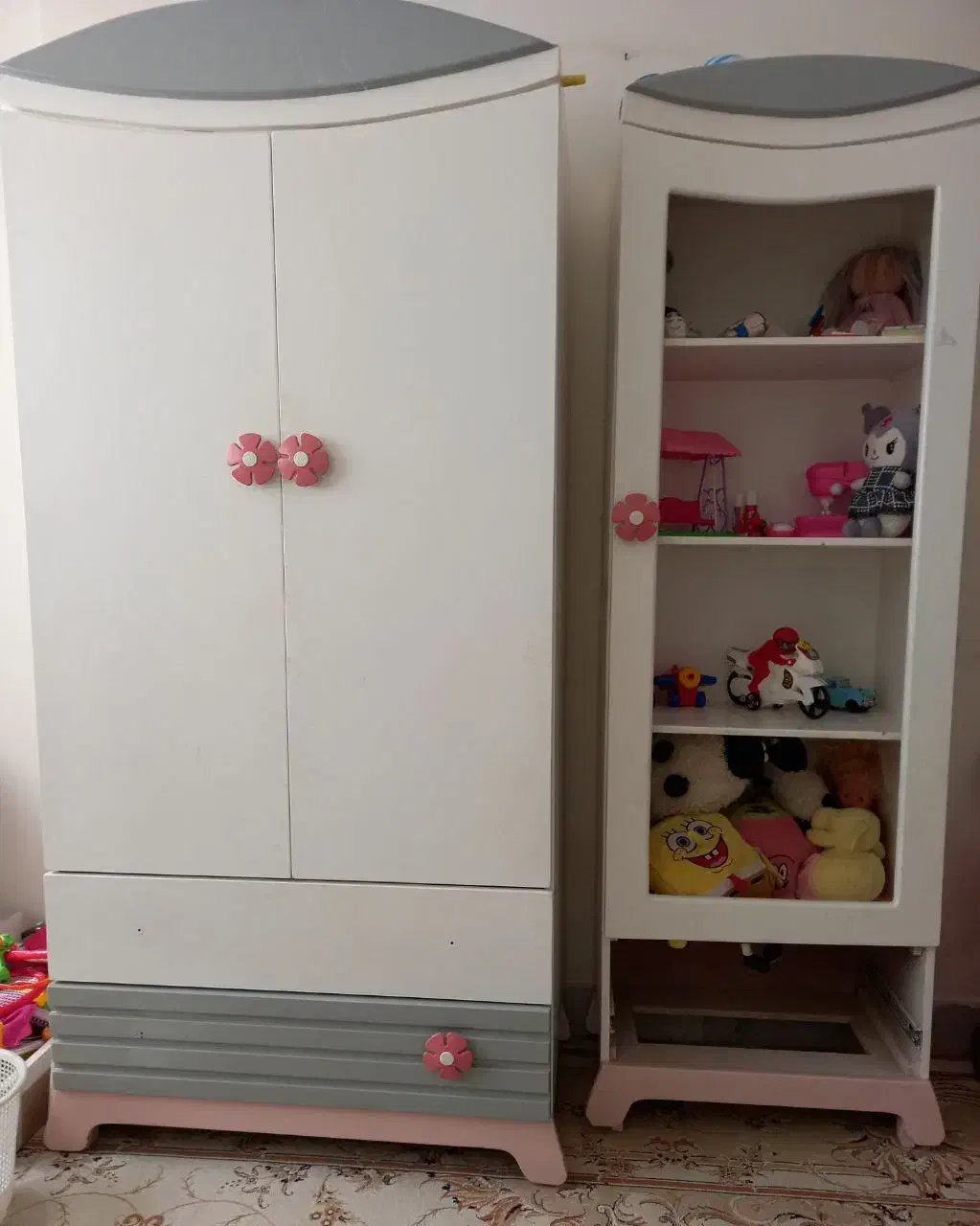کمد لباس و کمد اسباب بازی و ۳ کشو کنار تخت کودک|اسباب و اثاث بچه|مشهد, سرافرازان|دیوار