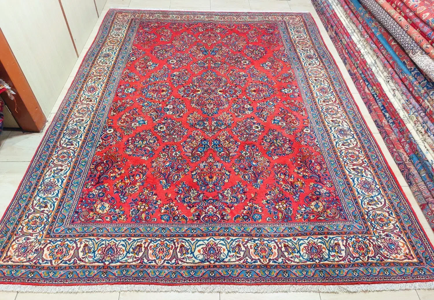 فرش دستباف ۹متری ساروق گل آمریکایی روناسی|فرش|تهران, بازار|دیوار