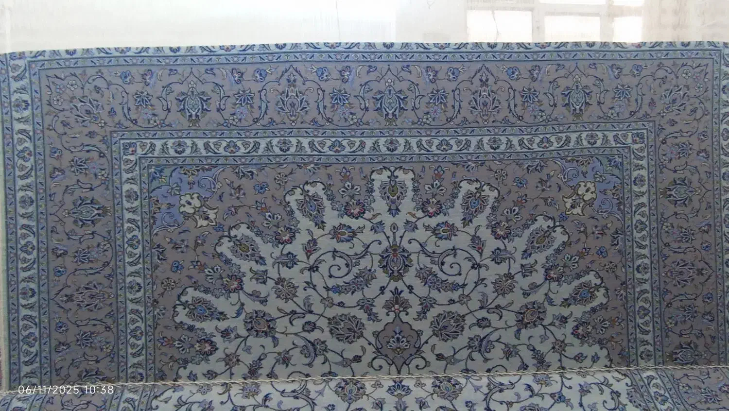 قالی دستباف ۱۲متری نوزده گل معرفتی بوم کرم|فرش|آران و بیدگل, |دیوار