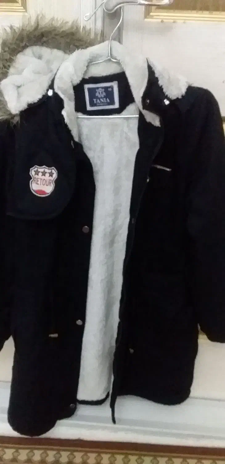 کاپشن بلند دخترانه کلاهدار|لباس|سلماس, |دیوار