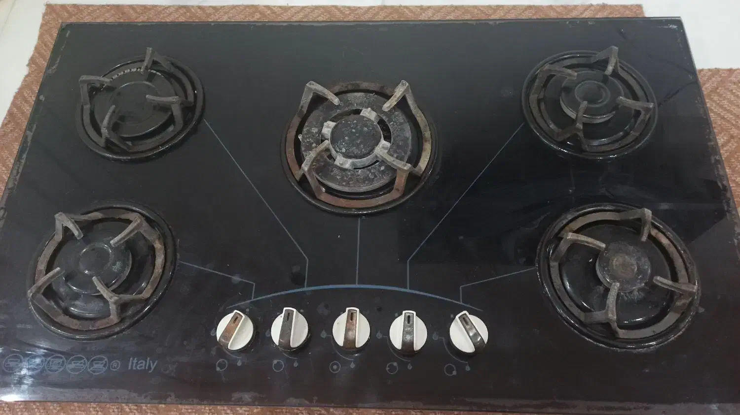 گاز صفحه ای ۵ شعله سالم و تمیز|اجاق گاز و لوازم برقی پختوپز|امیدیه, |دیوار