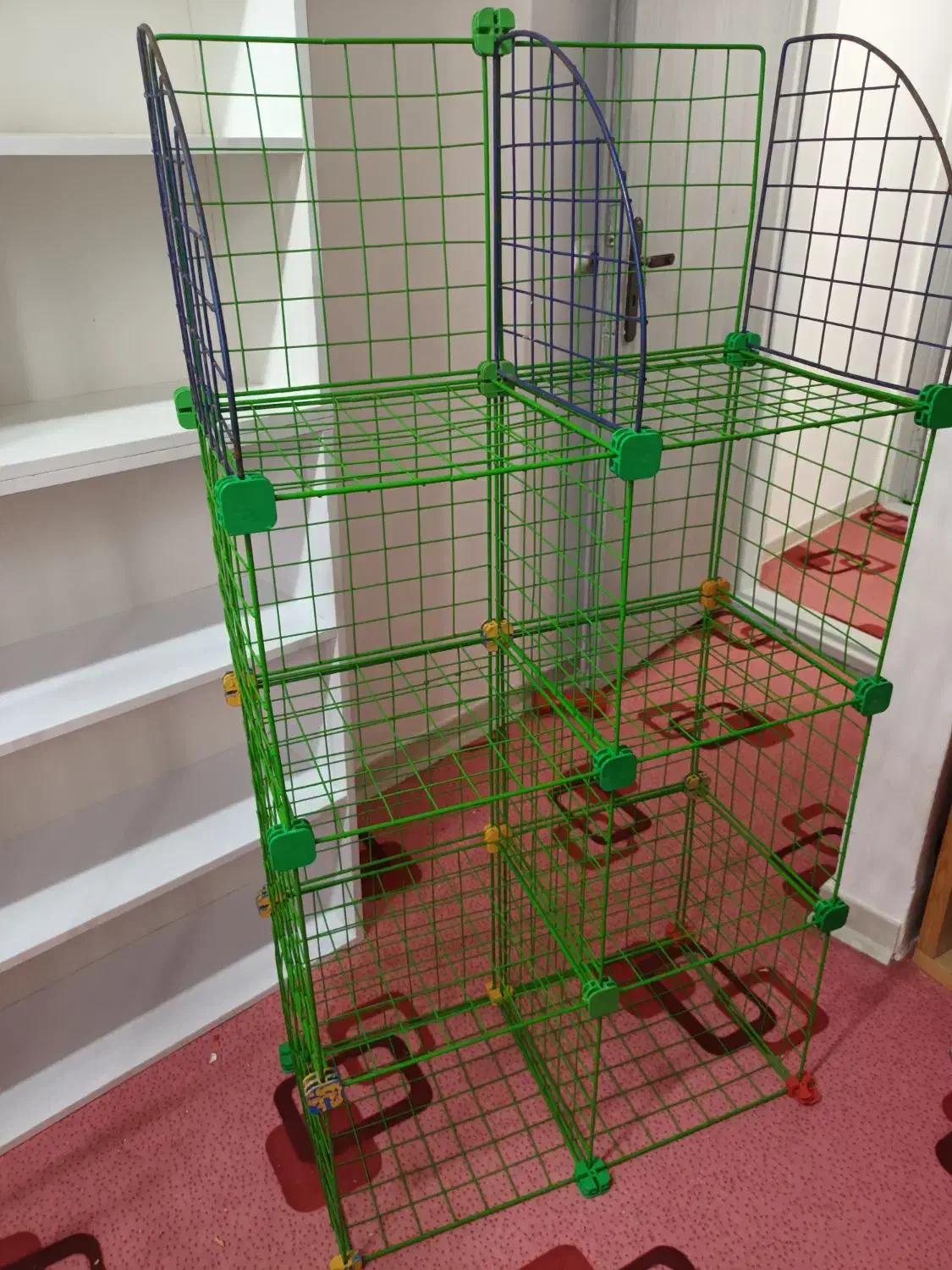 کتابخانه MDF و قفسه توری فلزی|کتابخانه، شلف، قفسههای دیواری|رشت, پاره بیجار|دیوار