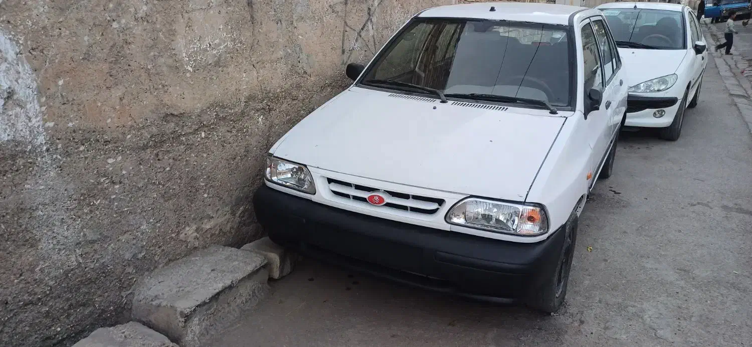 پراید مدل۹۱ سفید هیدرولیک سه تیکه رنگ|خودرو سواری و وانت|تاکستان, |دیوار