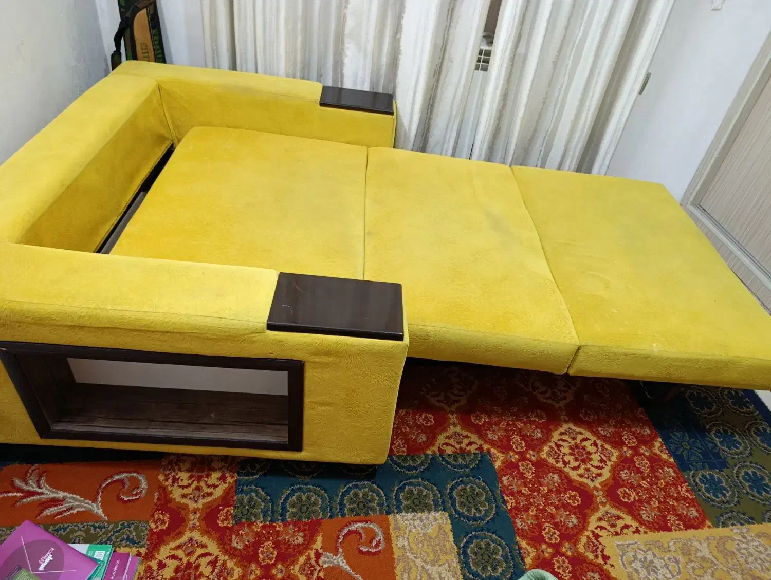 میزتحریر با سلف و کمد لباس وتخت  تاشو بزرگ|تخت و سرویس خواب|آمل, |دیوار