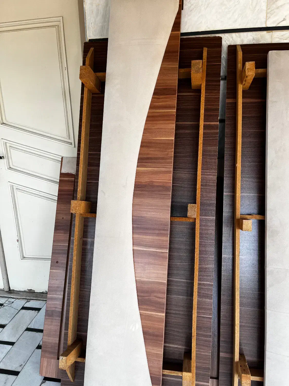 تخت دو نفره ام دی اف|تخت و سرویس خواب|ساری, |دیوار