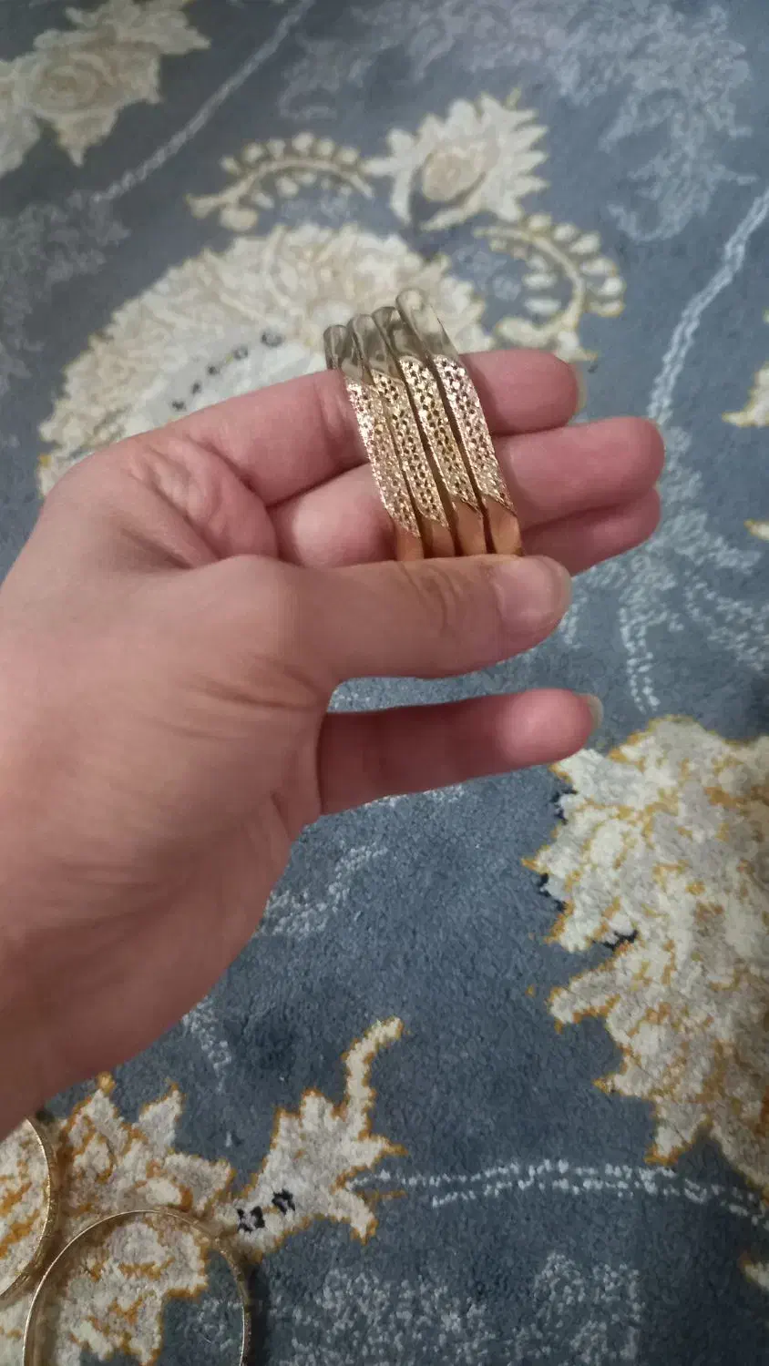 چهار عدد النگو طلاروس نونو سالم اب ‌‌کاری طلا|جواهرات|مشهد, نظام دوست|دیوار