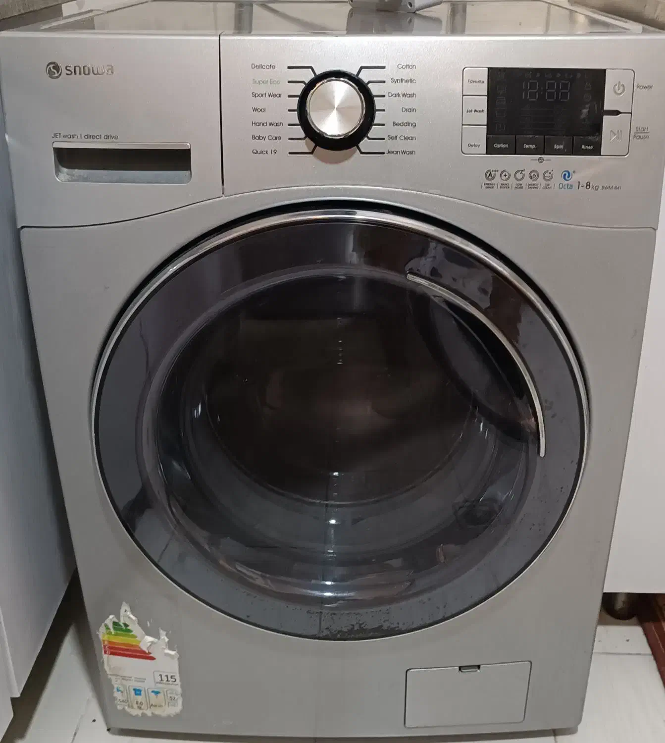 لباس‌شویی اسنوا SWM-841 نقره‌ای،۸ کیلیو،قیمت خوب|ماشین لباسشویی و خشک‌کن لباس|شیراز, شاه قلی بیگی|دیوار
