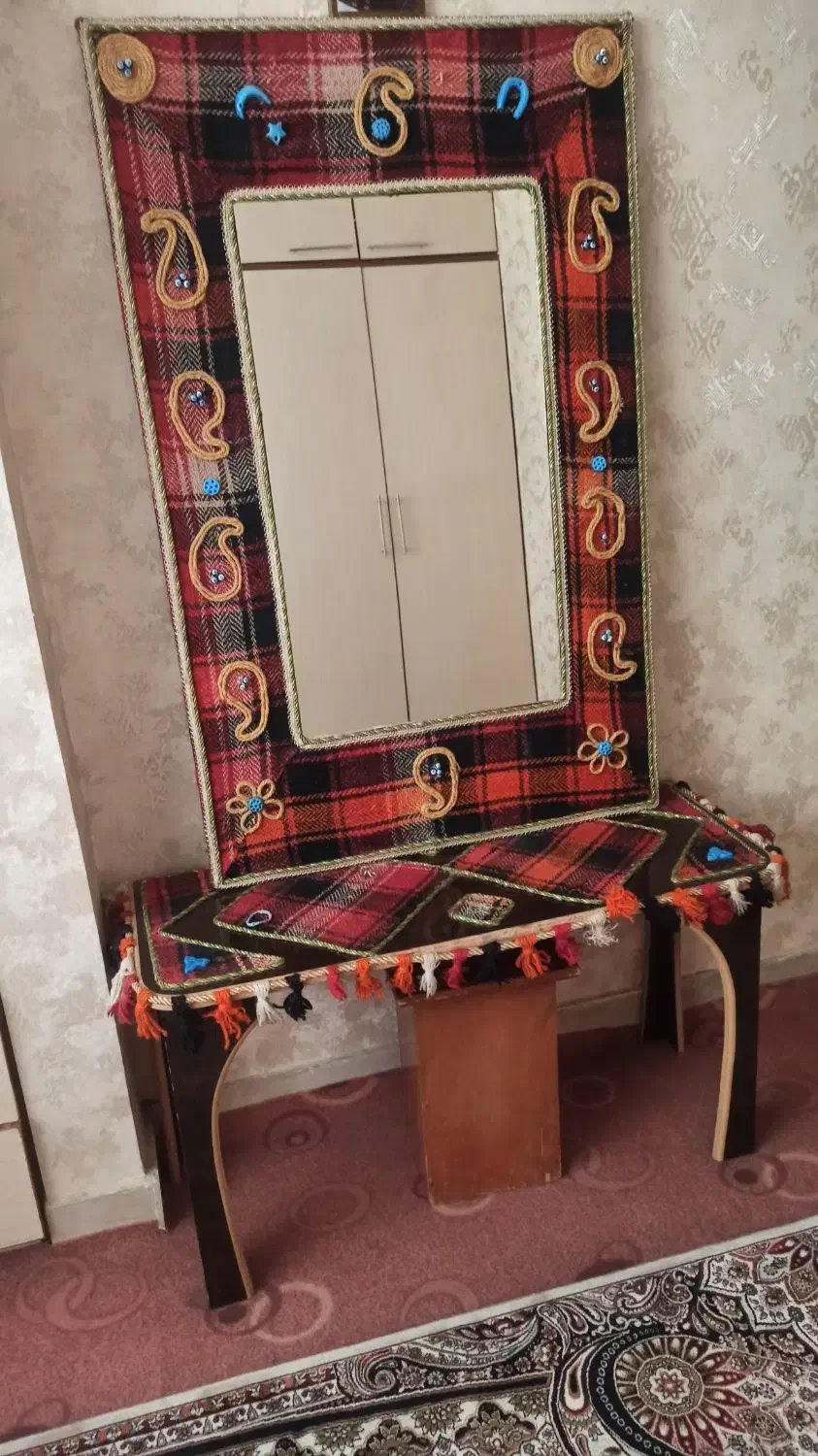 آینه کنسول وکوره سنتی|بوفه، ویترین، کنسول|کرمانشاه, |دیوار