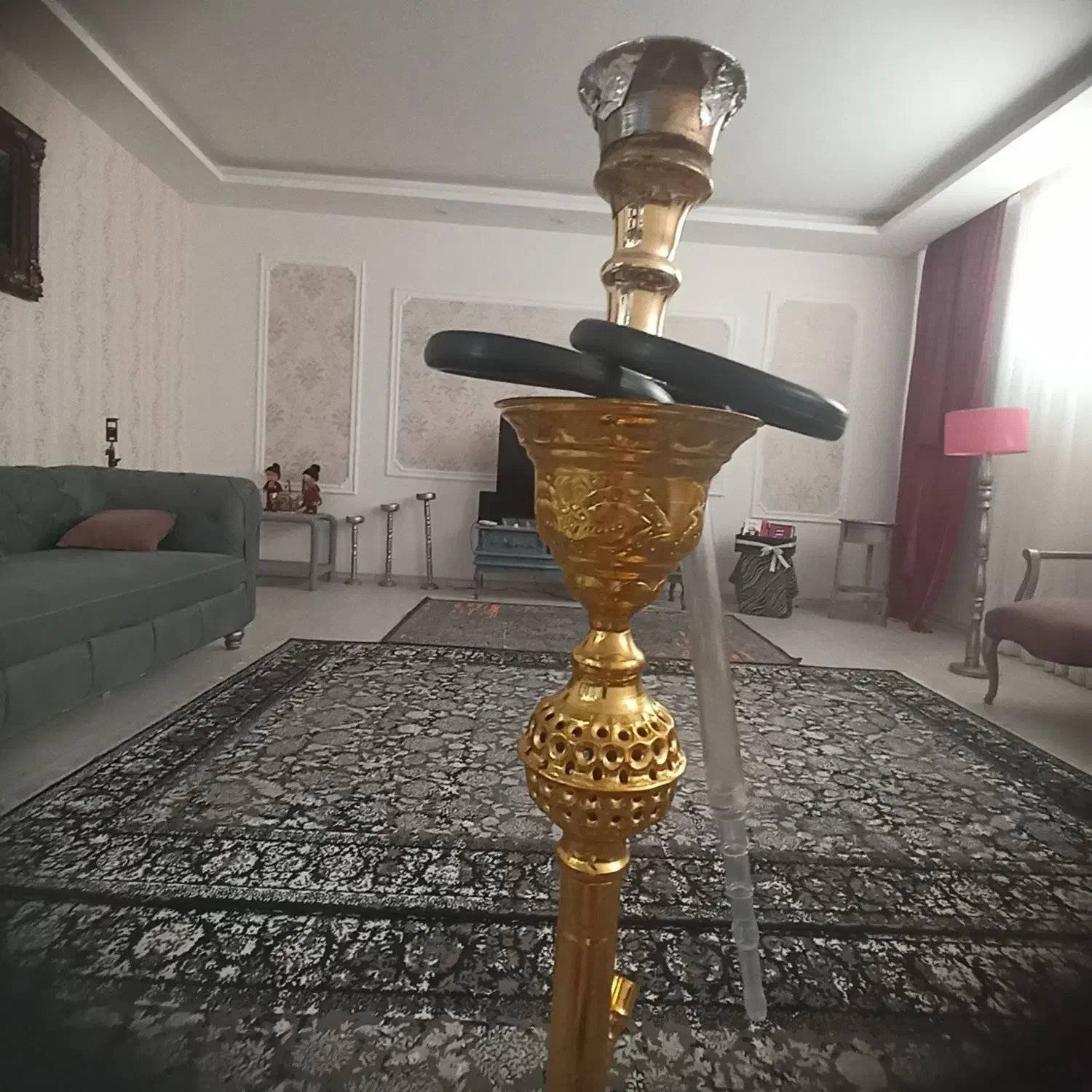 قلیون سلطنتی بزرگ|صنایع دستی و سایر لوازم تزئینی|مشهد, الهیه|دیوار