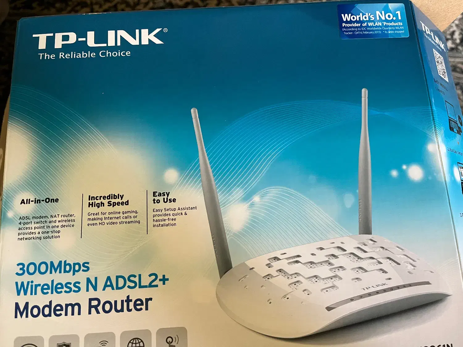 مودم ۲ آنتن  Tp-link مدل w8961N|مودم و تجهیزات شبکه|رشت, استقامت ۱|دیوار