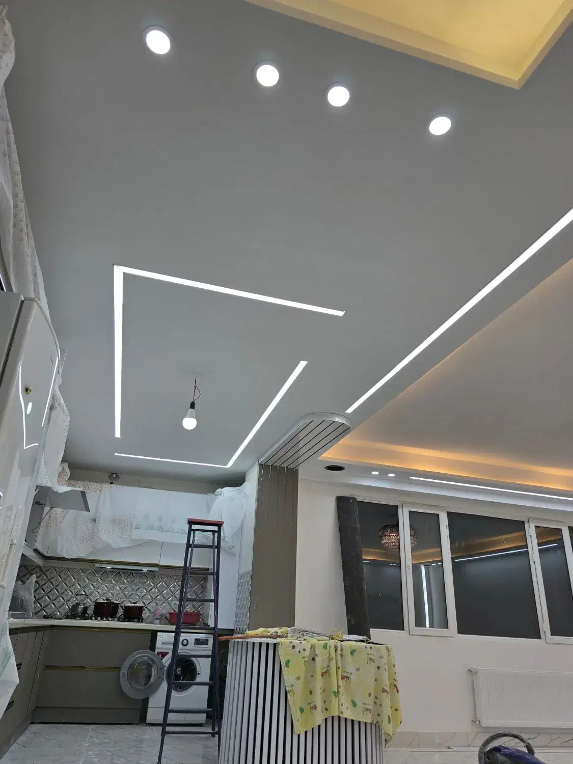 انجام صفر تا صد کناف،نقاشی،نورپردازی،لاین نوری|خدمات پیشه و مهارت|کرمانشاه, |دیوار