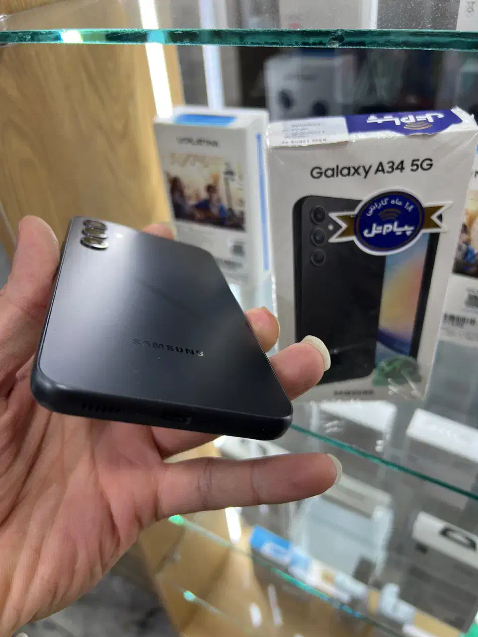 Samsung A34 5G مشکی 128/8 تمیز و بدون|موبایل|سنندج, |دیوار