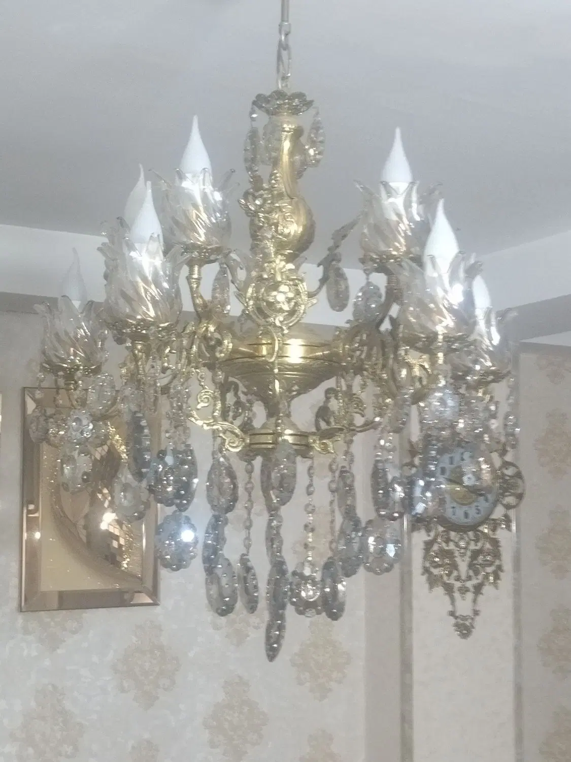 برنز|لوستر و چراغ آویز|زنجان, |دیوار