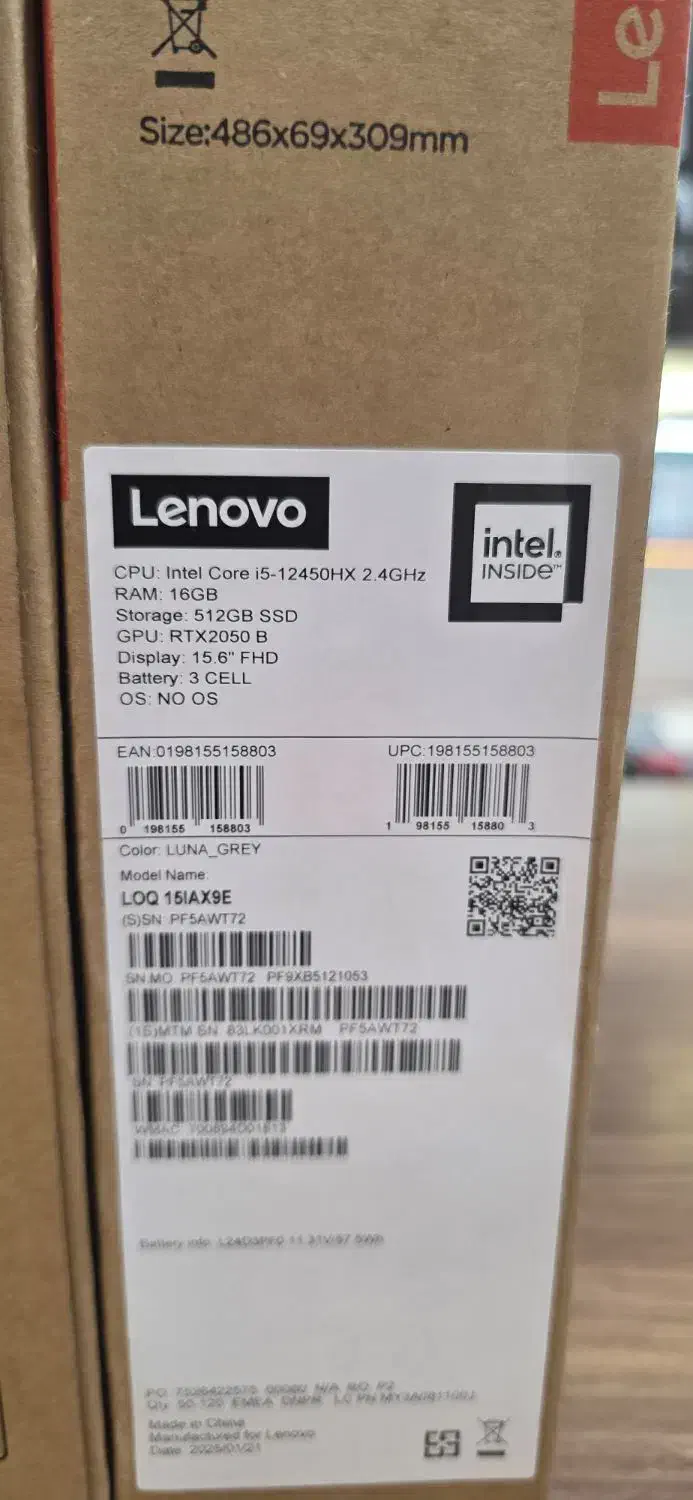 لپ‌تاپ lenovo loq 15 گیمینگ اکبند|رایانه همراه|اردبیل, |دیوار