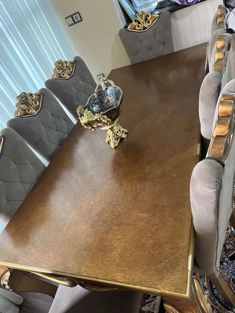 میز ناهار خوری ۸ تفره|میز و صندلی غذاخوری|قائم‌شهر, |دیوار