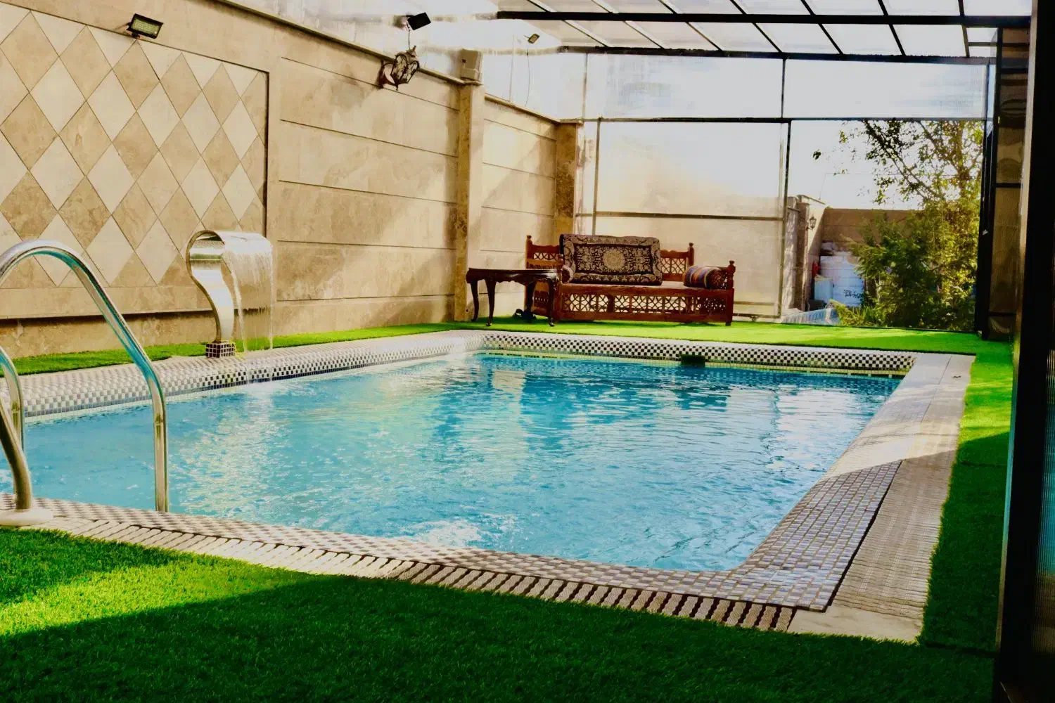 اجاره باغ ویلای استخردار سرپوشیده آبگرم خوشنام|اجارهٔ کوتاه‌مدت ویلا و باغ|فردیس, شهرک ناز|دیوار