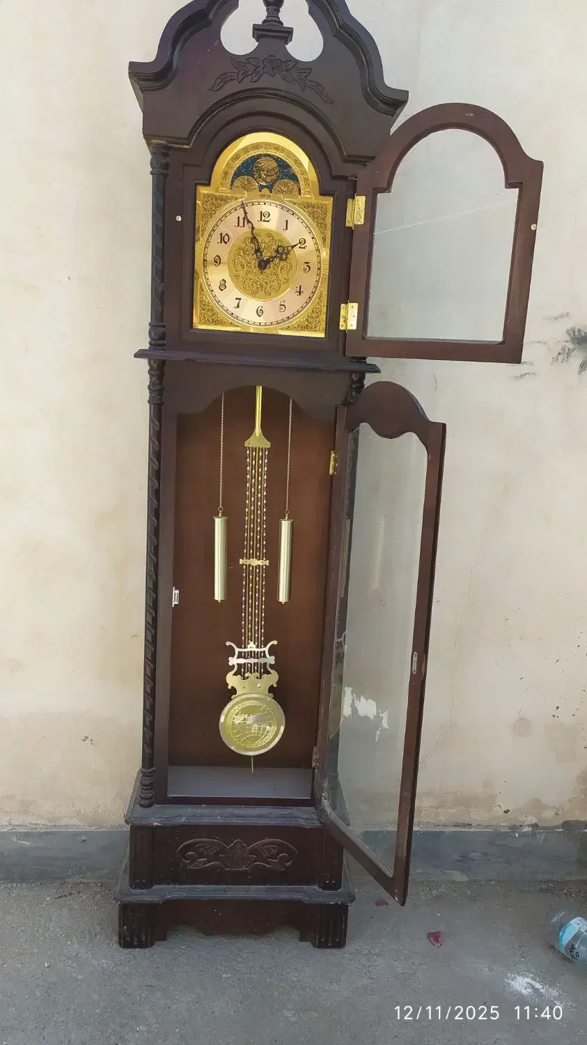 ساعت با کمد چوبی اصل|ساعت دیواری و تزئینی|چابهار, |دیوار