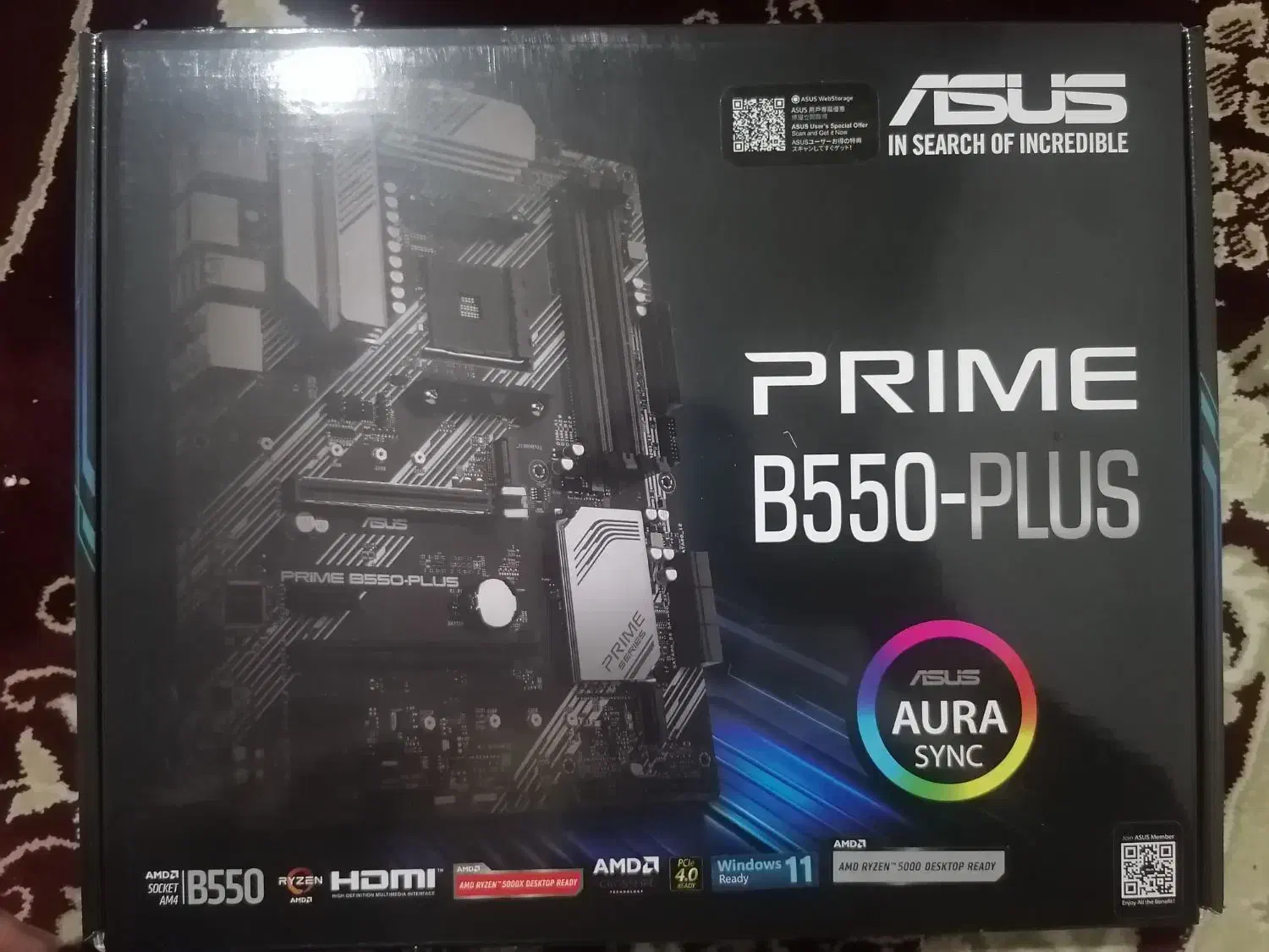 مادربردb550 prim plus am4 amd نو اکبند|قطعات و لوازم جانبی رایانه|تهران, پونک|دیوار