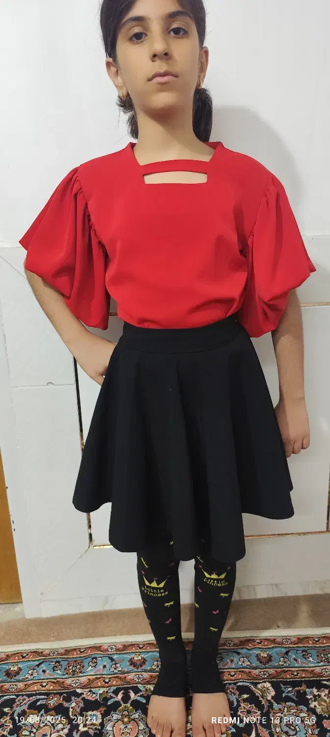 شومیز و دامن کلوش شیک دخترانه|لباس|قهدریجان, |دیوار