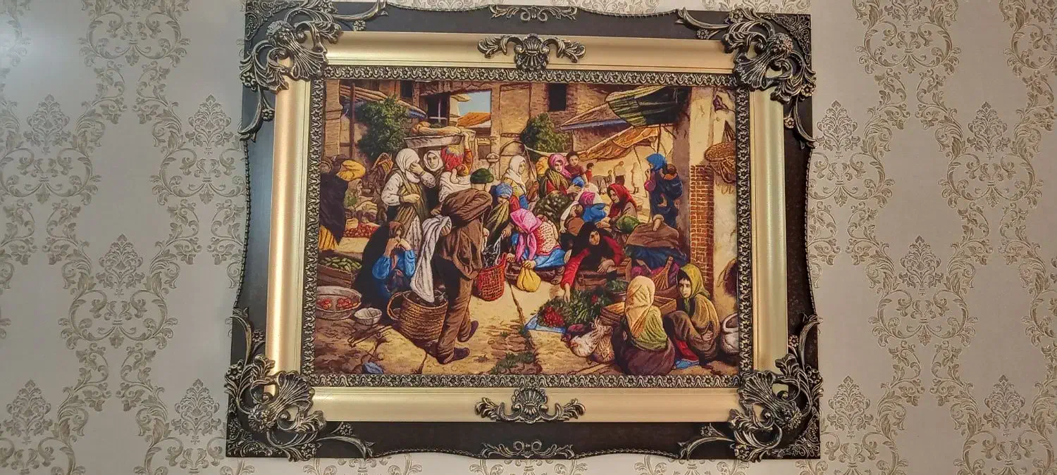 تابلو فرش دستباف 100*70|تابلو فرش|مشهد, الهیه|دیوار