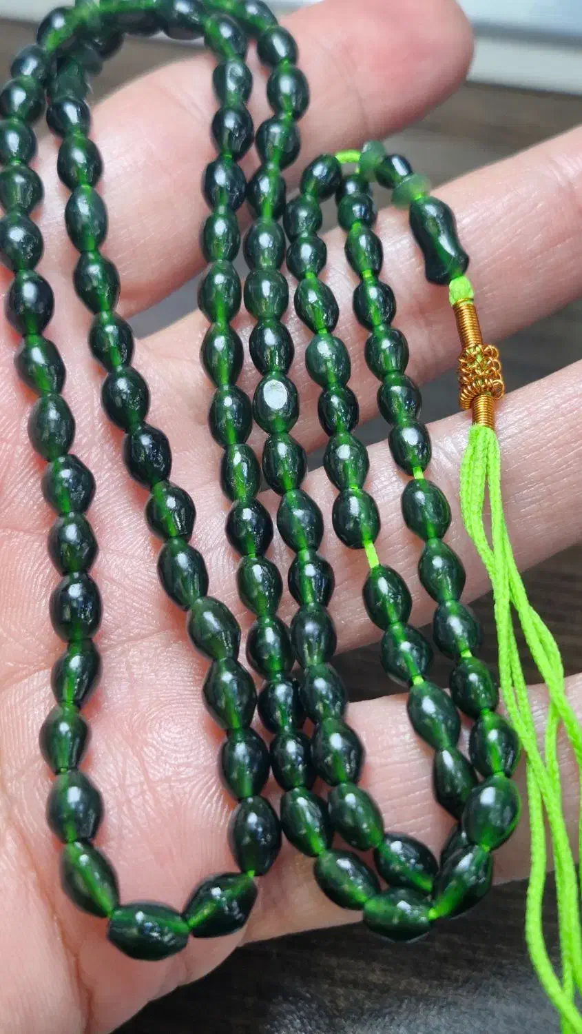 شاه مقصود افغان ۱۰۱ دانه سبز یشمی|جواهرات|ری, هاشم‌آباد|دیوار