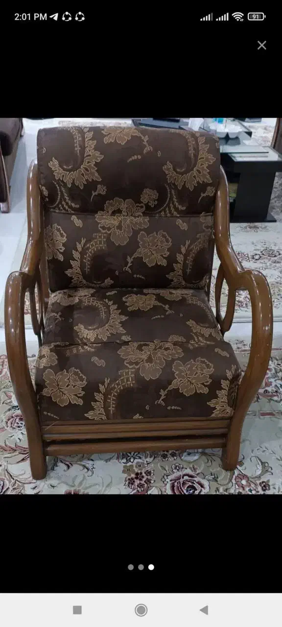 دوعدد مبل تک نفره|مبلمان خانگی و میز عسلی|نیشابور, شهرک فرهنگیان|دیوار