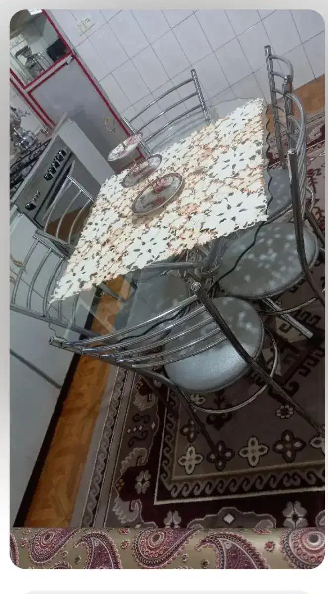 میز نهار خوری ۶ نفره|میز و صندلی غذاخوری|کامیاران, |دیوار