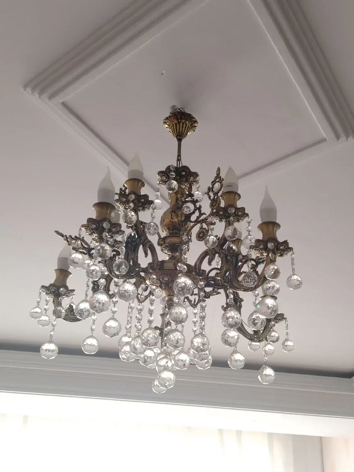 لوستر برنز آویز|لوستر و چراغ آویز|کهریزک, |دیوار