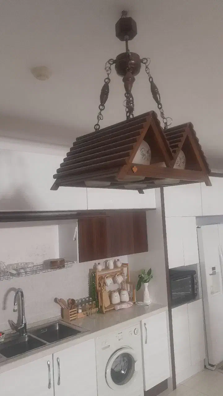 لوستر چوبی|لوستر و چراغ آویز|سمنان, |دیوار