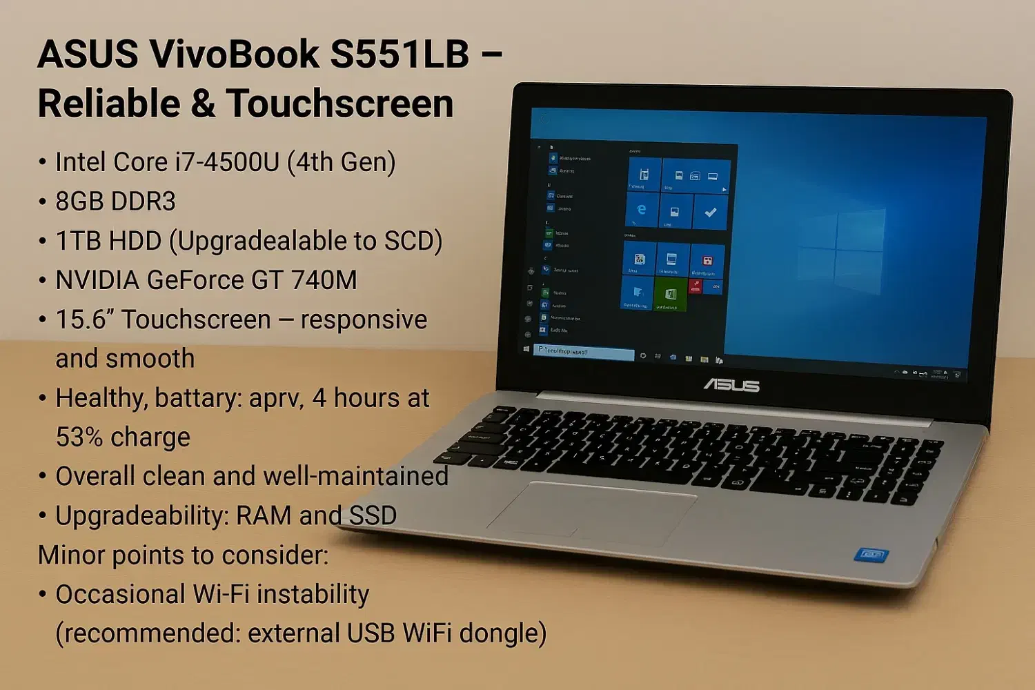 لپ تاپ ASUS VivoBook مدل S551L|رایانه همراه|اصفهان, جوزدان الیادران|دیوار
