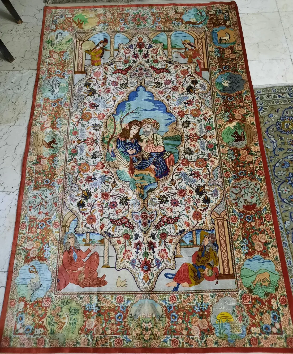 قالیچه تمام ابریشم قم|فرش|تهران, تهرانپارس غربی|دیوار