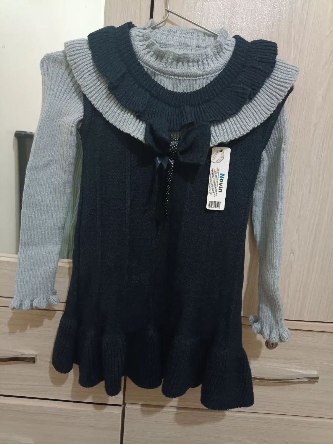 پیراهن بافت دخترانه ۲ تیکه|کفش و لباس بچه|اراک, |دیوار