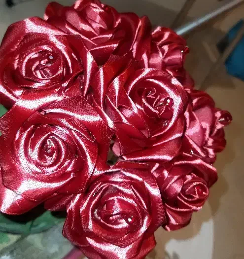 گل رز روبان شاخه‌ای ۳۰|گل مصنوعی|اراک, |دیوار