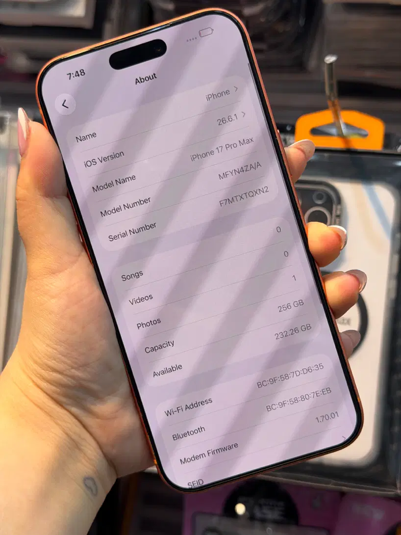 Iphone 17 Pro Max 256G 100 Za|موبایل|اهواز, نادری|دیوار