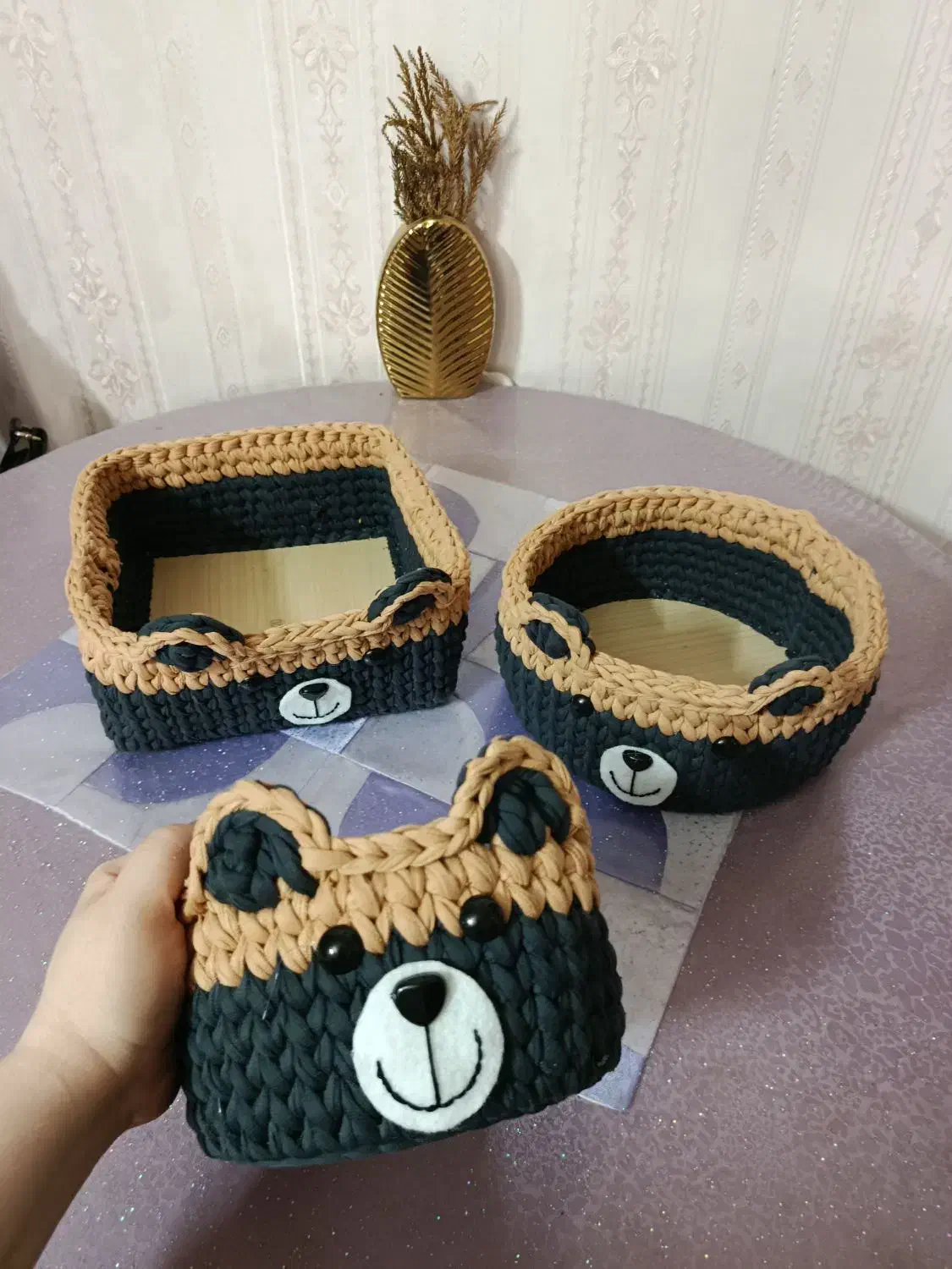 سبدهای نظم دهنده تریکویی|صنایع دستی و سایر لوازم تزئینی|سمنان, |دیوار