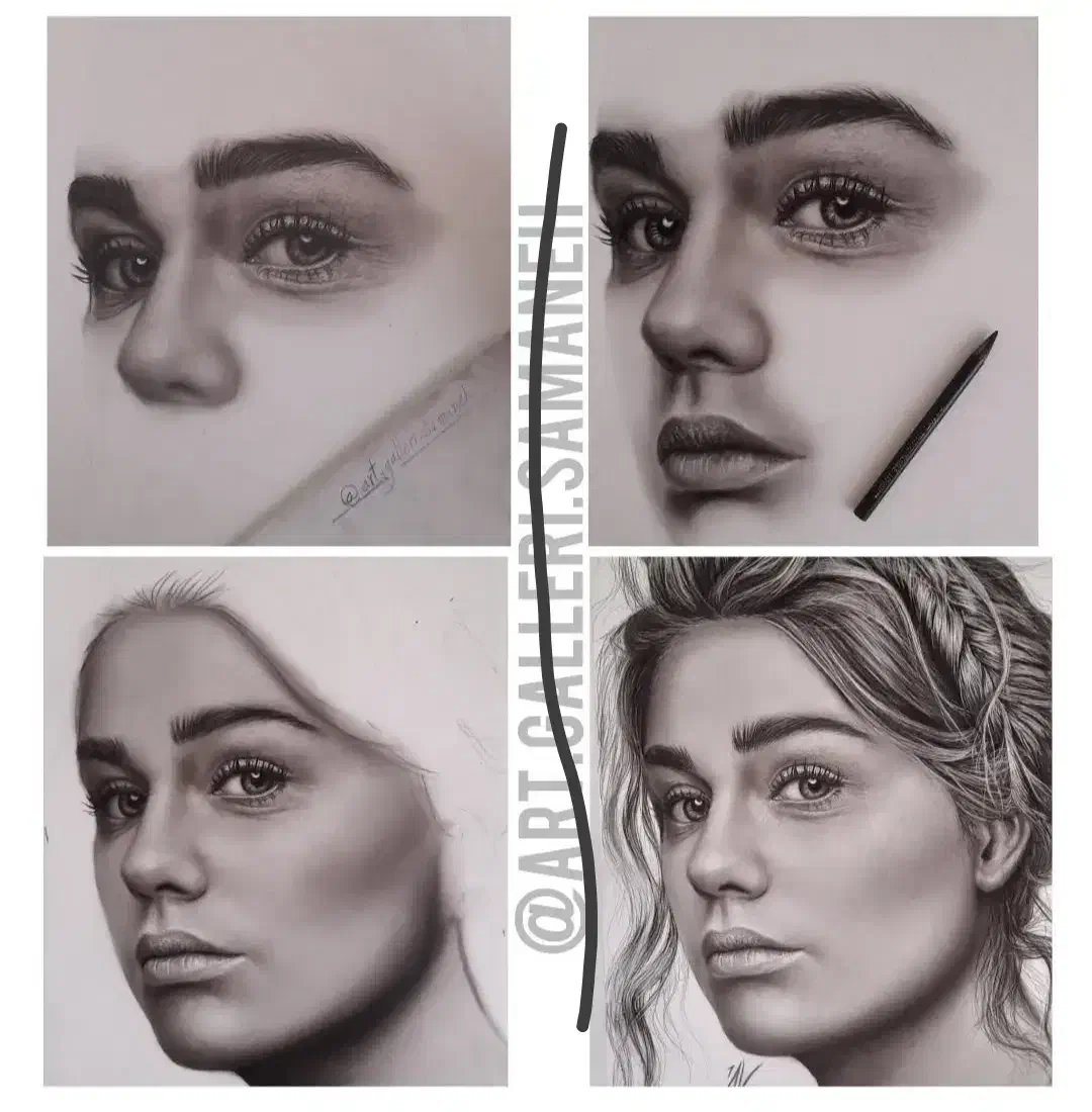 تابلو نقاشی سیاه قلم کار دست فقط ۷۰۰|تابلو، نقاشی، عکس|تهران, والفجر (افسریه)|دیوار