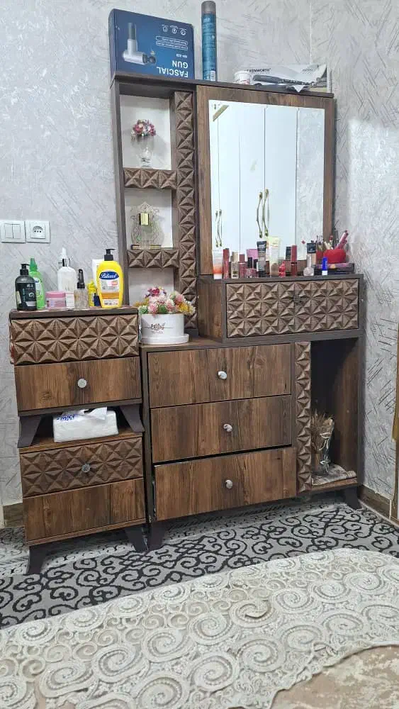 تخت دونفره پاتختی میز ارایش|تخت و سرویس خواب|قرچک, زیبا شهر|دیوار