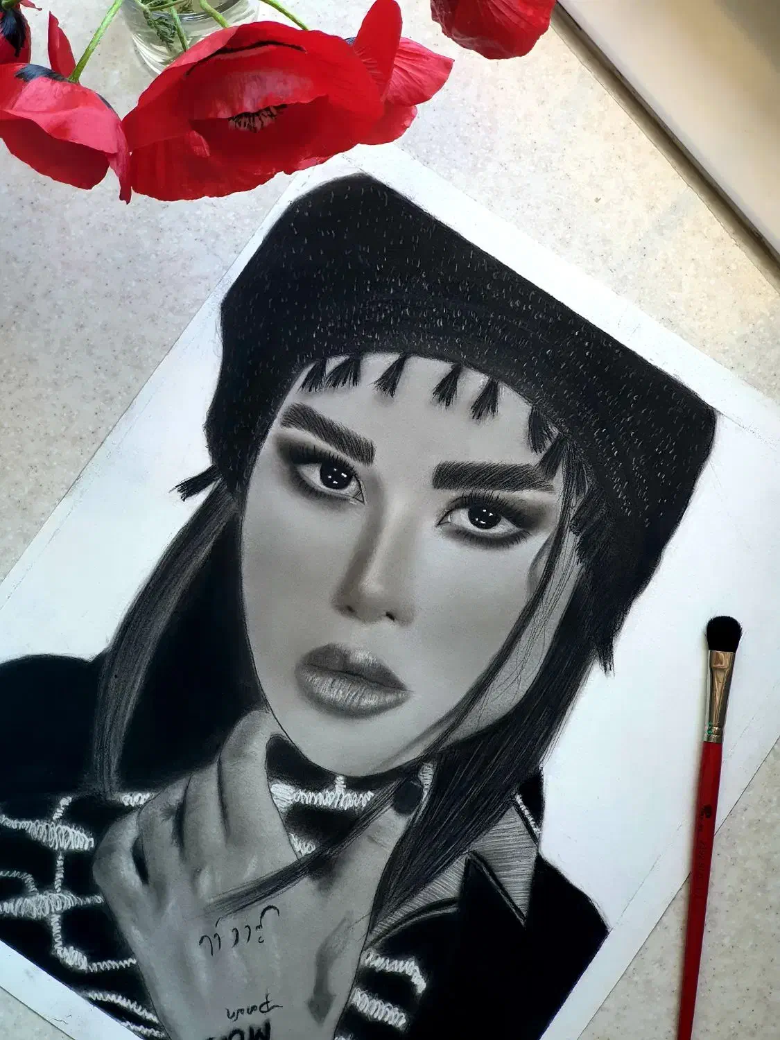 سفارش نقاشی چهره سیاهقلم|تابلو، نقاشی، عکس|سقز, |دیوار