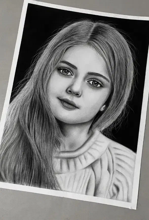 طراحی چهره/ سیاه قلم /نقاشی|تابلو، نقاشی، عکس|ایلام, |دیوار