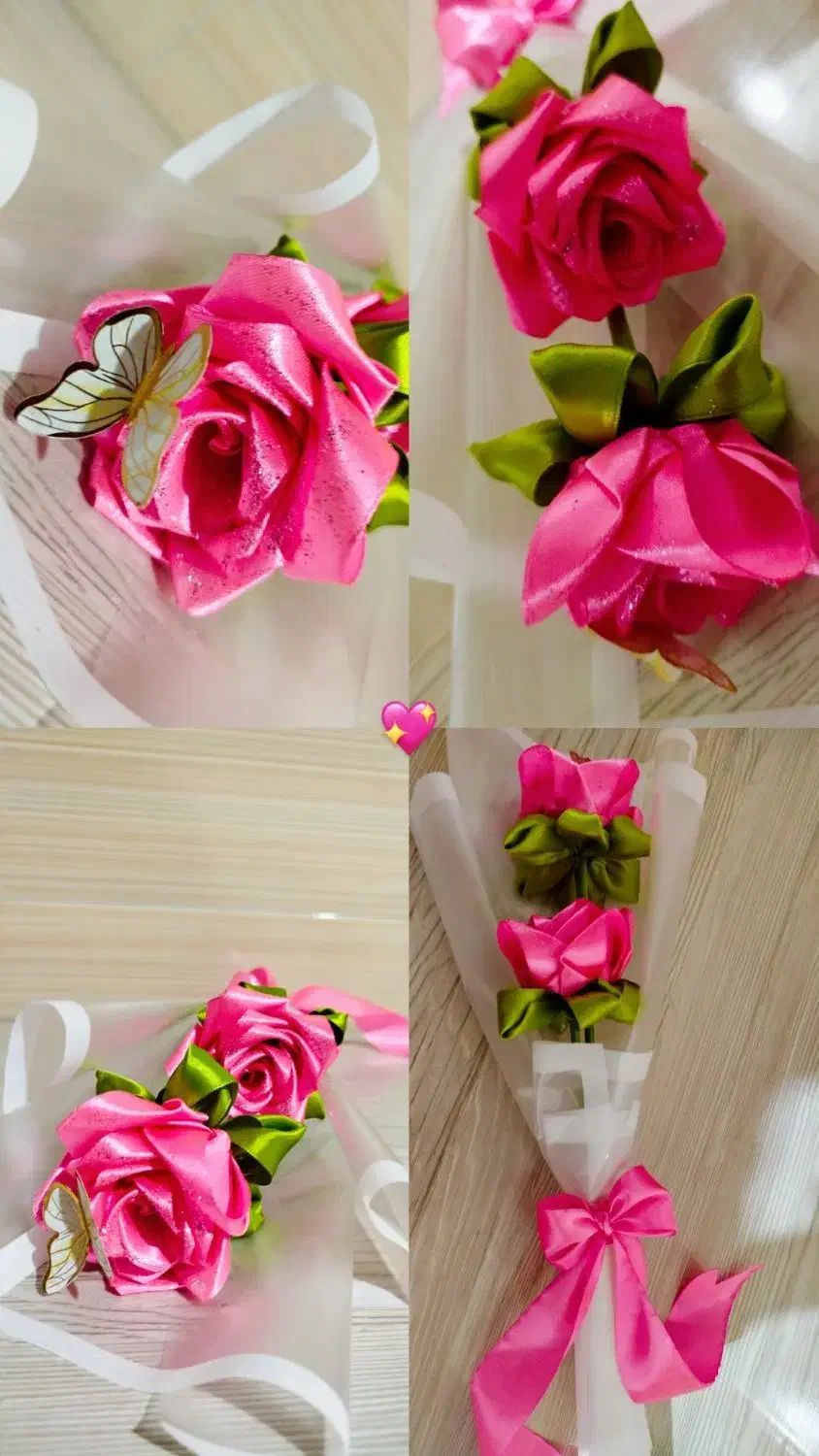 گل روبانی دو شاخه دلبر|گل مصنوعی|ارومیه, |دیوار