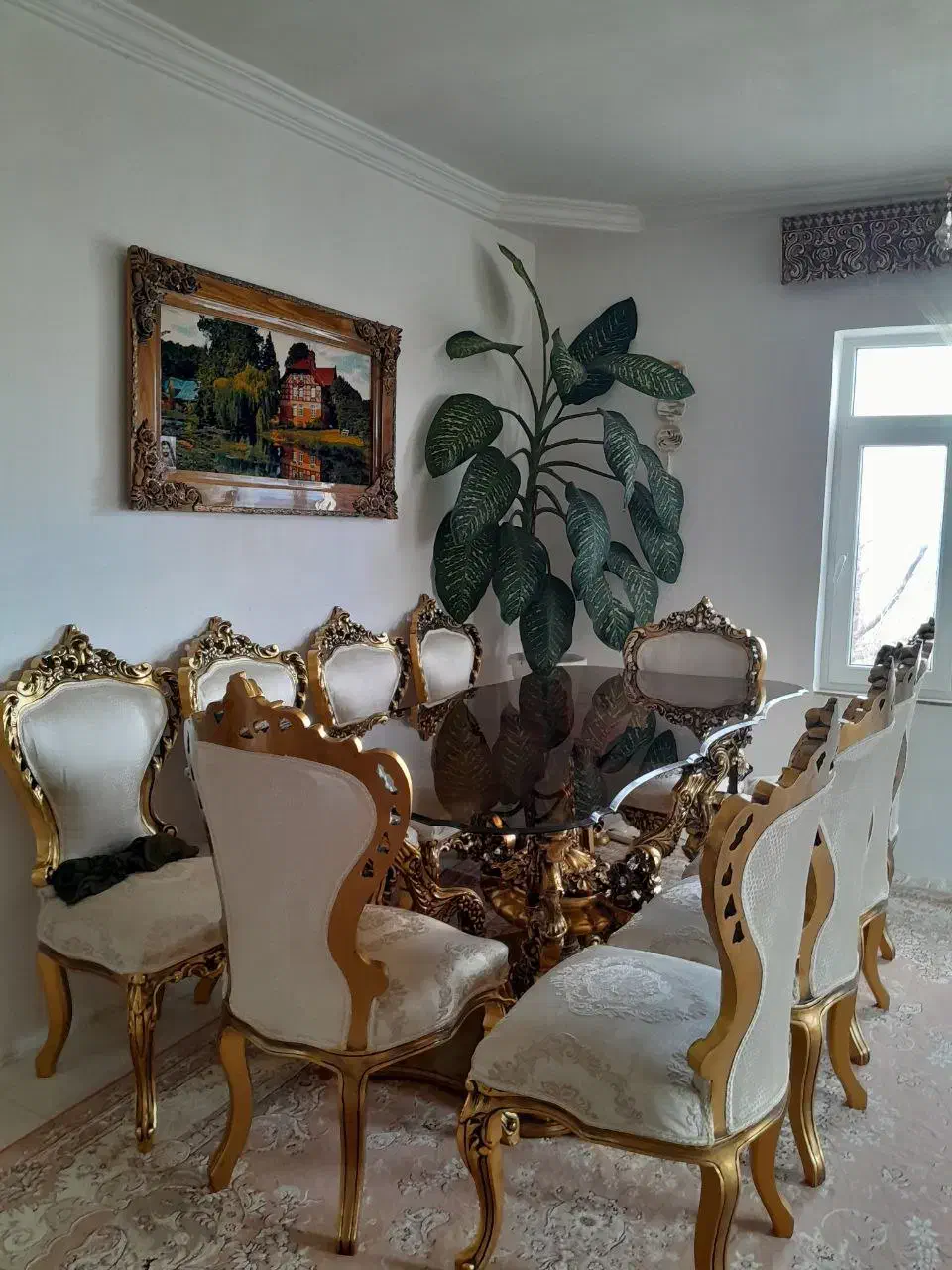 میز نهارخوری|میز و صندلی غذاخوری|خلخال, |دیوار