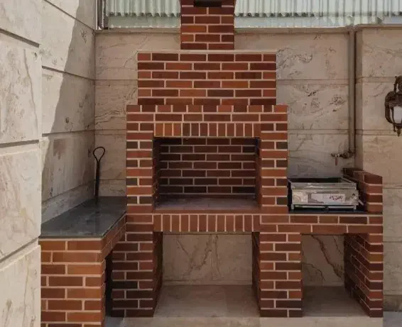 اجرای نمای سنگ و اجر و شومینه|بخاری، هیتر، شومینه|سلمانشهر, |دیوار
