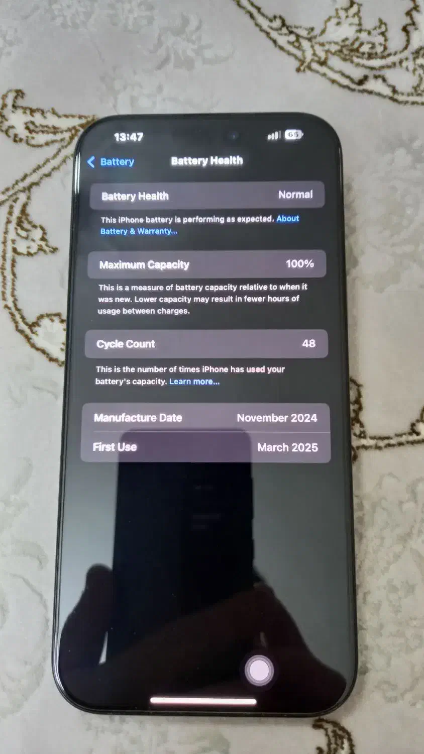 ایفون16پرومکس کم کار در حد نو|موبایل|تهران, تهرانسر شمالی|دیوار