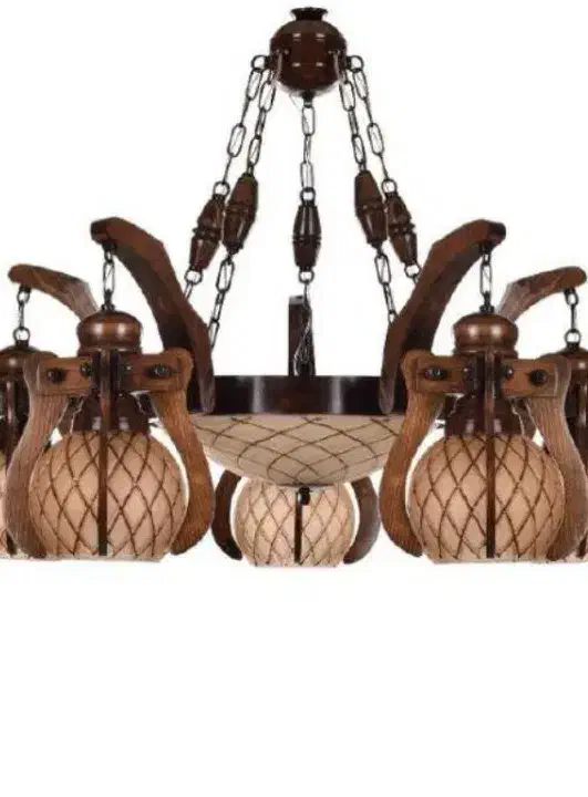 لوستر ۴شاخه آناناسی|لوستر و چراغ آویز|قم, شاه سید علی|دیوار