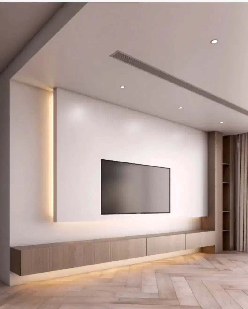 اجرای کناف .طراحی داخلی تی وی وال . پارکت .قرنیز|خدمات پیشه و مهارت|خرم‌آباد, |دیوار