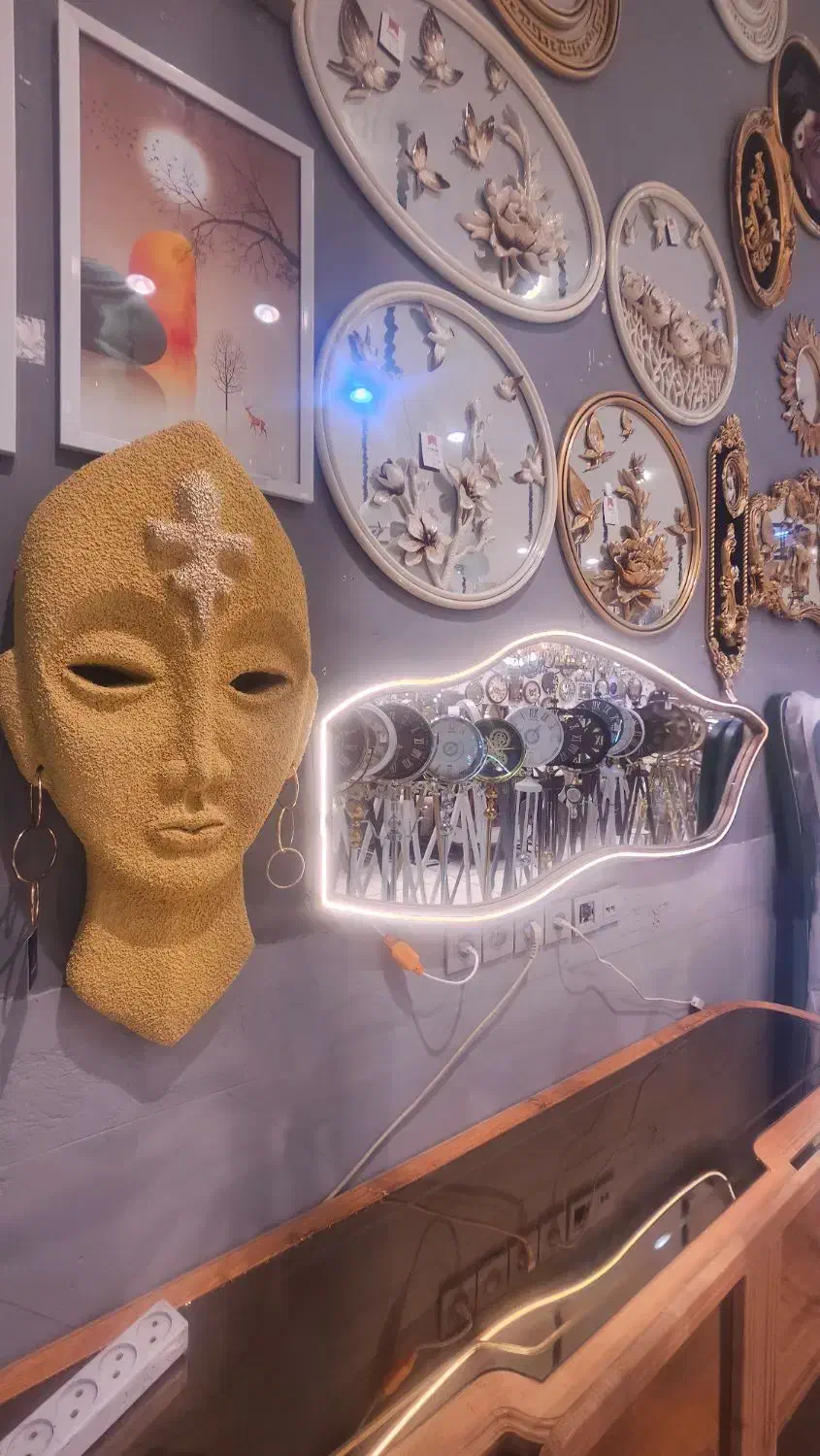 مجسمه دیوارکوب صورتک آفریقایی|مجسمه، تندیس، ماکت|مشهد, توس (بلوار توس)|دیوار