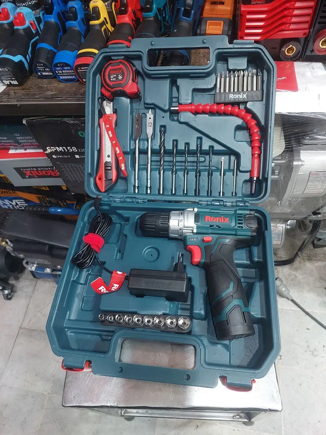 دریل شارژی ۱۲ ولت رونیکس با جعبه ابزار RS8611|ابزارآلات|شیراز, بازار|دیوار
