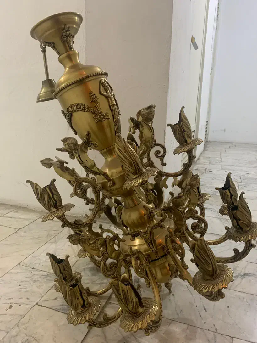 لوستر تمام برنج|لوستر و چراغ آویز|تهران, لویزان|دیوار