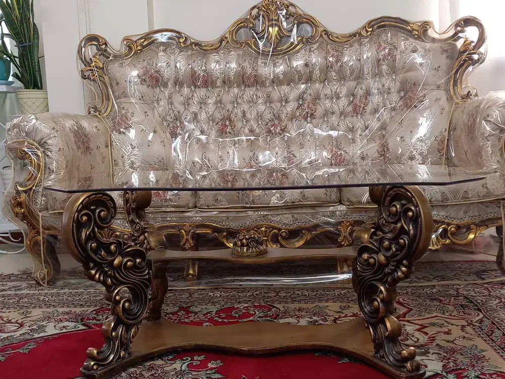 مبلمان استیل ۹ نفره سلطنتی|مبلمان خانگی و میز عسلی|تهران, صادقیه|دیوار