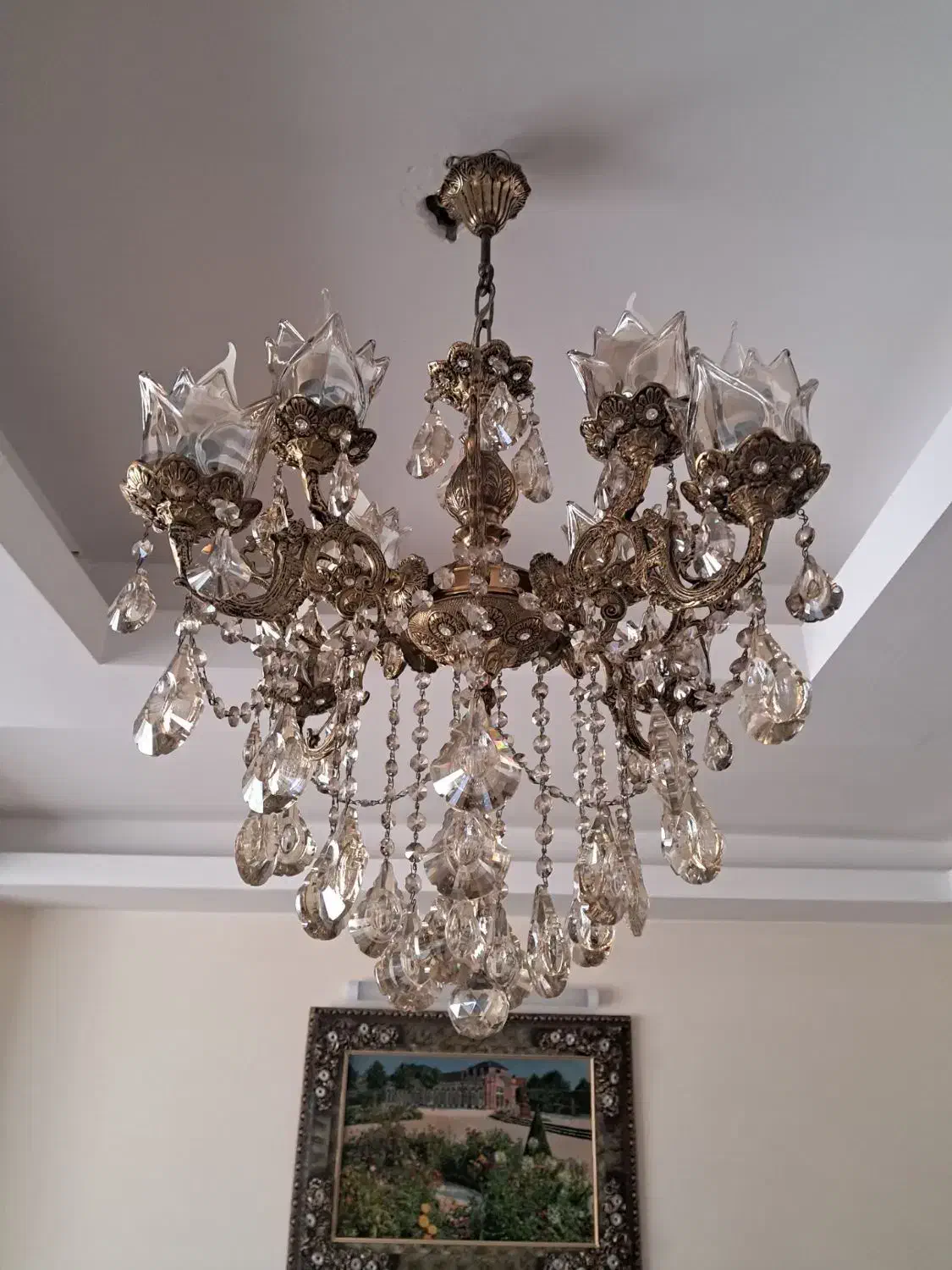 ۲عددلوستر برنز|لوستر و چراغ آویز|قزوین, |دیوار